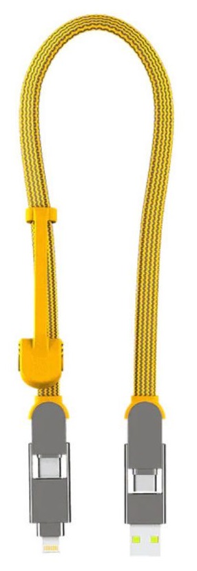 Rolling Square inCharge Cable XL 30CM XLS03R Yellow