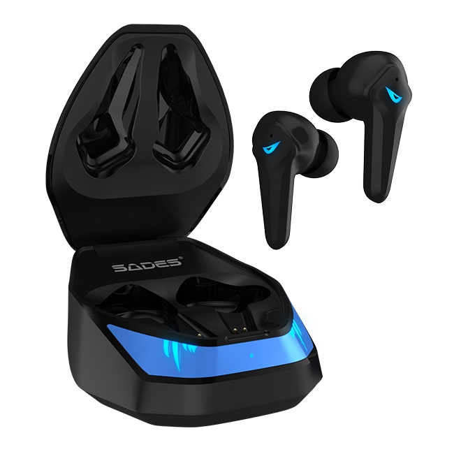 Sades Wings 200 True wireless Earbuds Wolf Look Black