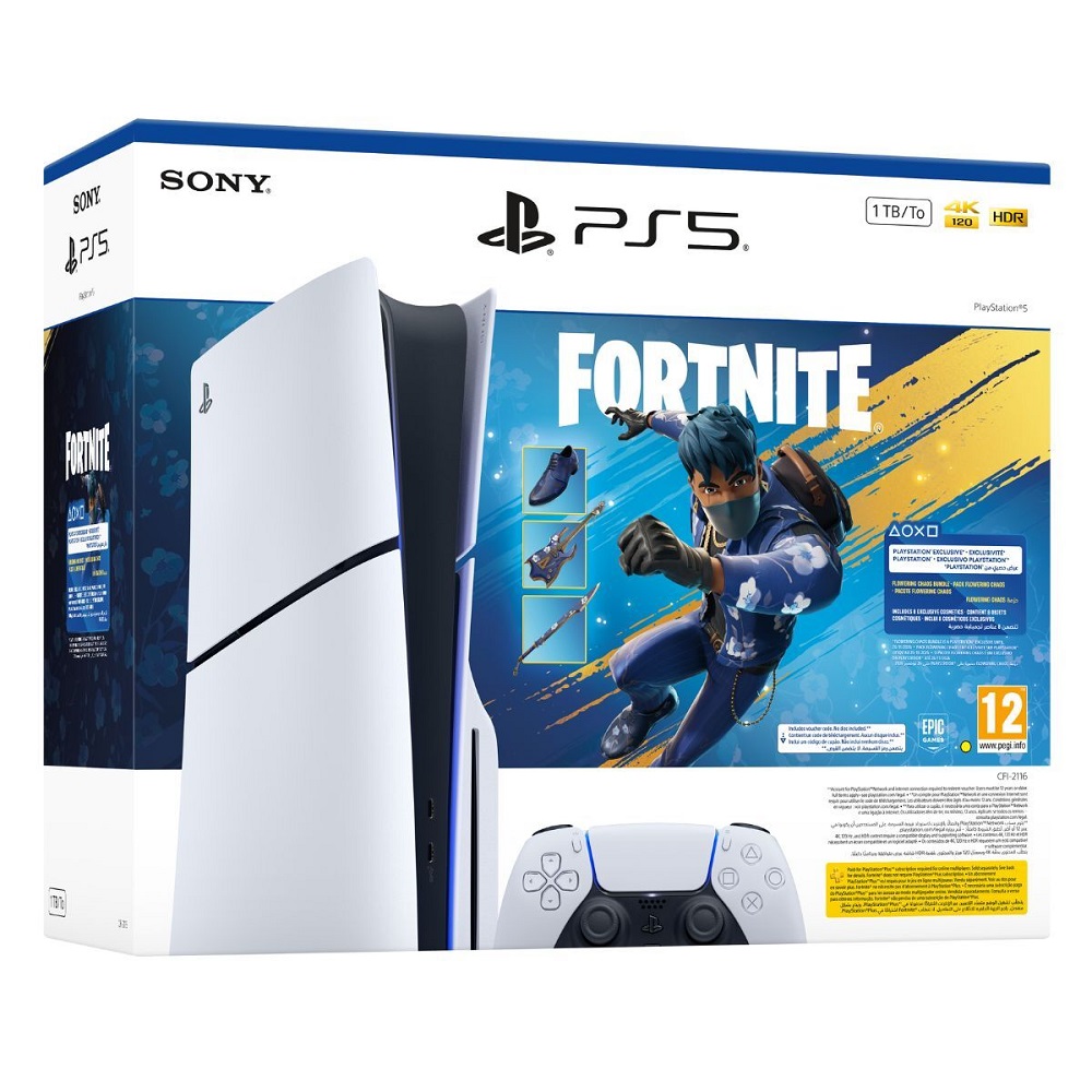 Sony Playstation 5 Disc Console Fortnite Flowering Chaos