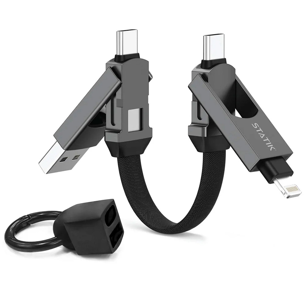 Statik HexCharge Cable 4 in 1 60W 0530-BLK