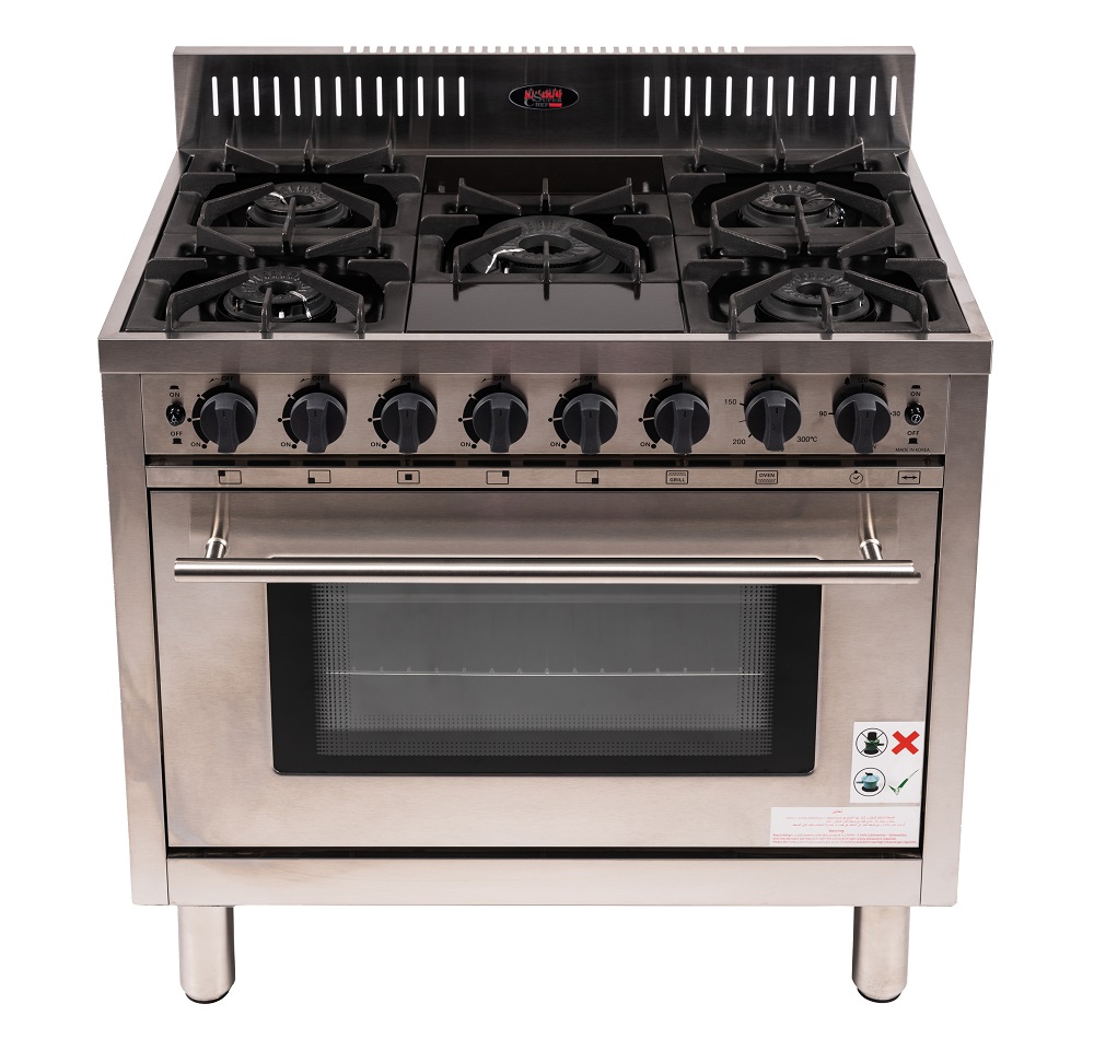 SUPER CHEF GAS COOKER 90 X 60 CM AWKW-3651DN STEEL