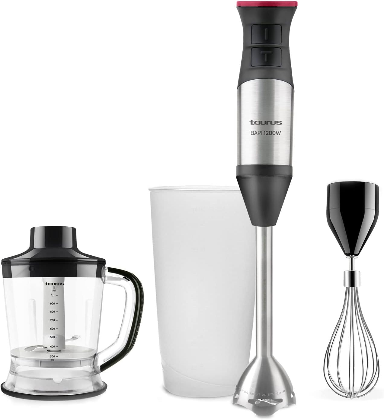 Taurus Bapi 1200 Plus Inox Hand Blender 250W Black