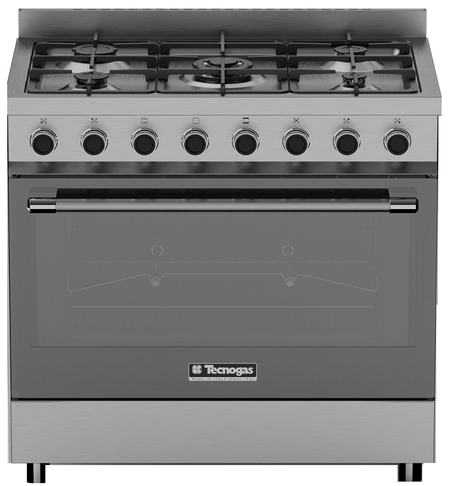 Tecnogas Gas Cooker 90x60CM 5 Burners TCUS96GGT5X