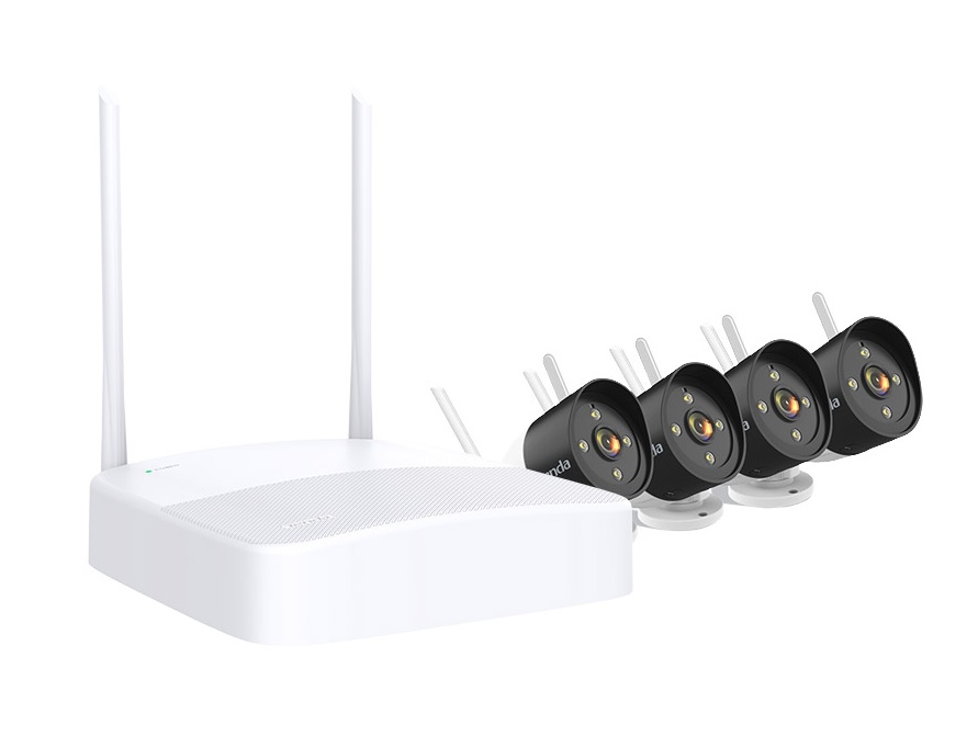 Tenda 4 Channel Wireless HD Video Security Kit K4W-3TC White