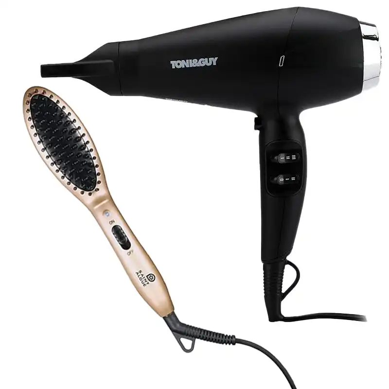 TONI&GUY HAIR DRYER TGDR5375ARB + Demeliss Heated Brush
