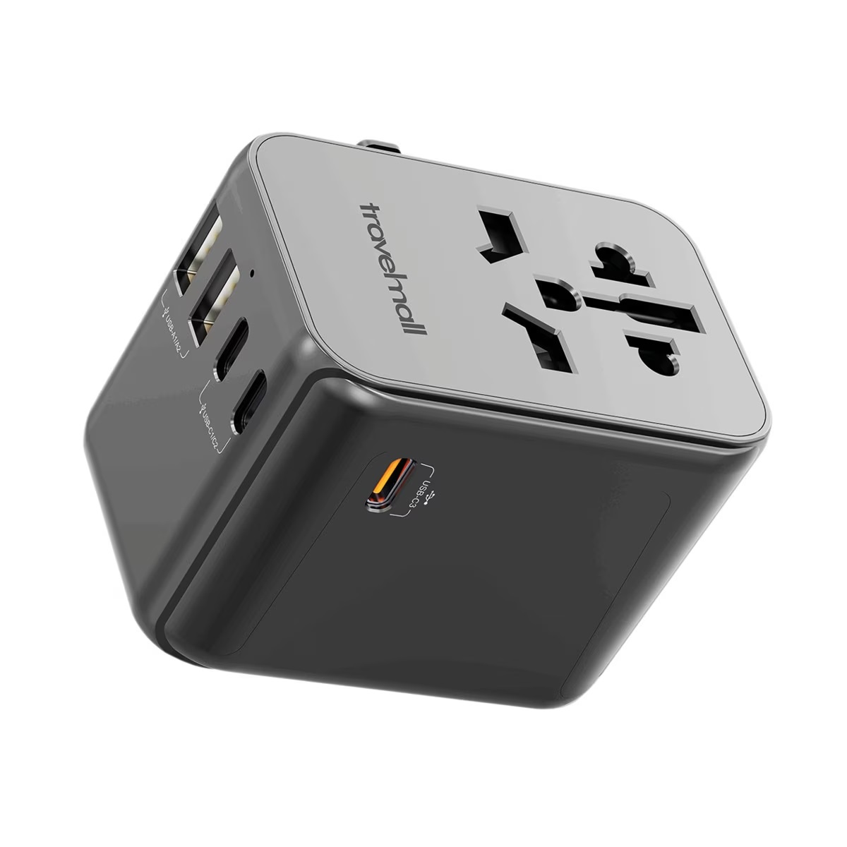 Travelmall 65W GaN PD Worldwide Travel Adapter SW11065BK