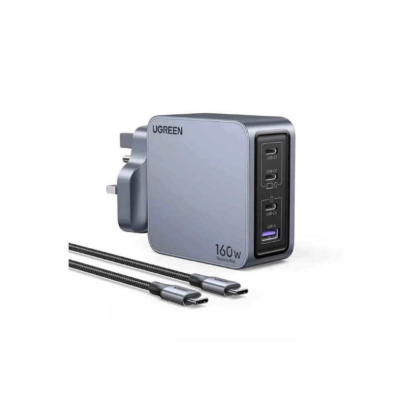 Ugreen Nexode Pro 160W 4 PortS GaN Fast Charger X763 Gray
