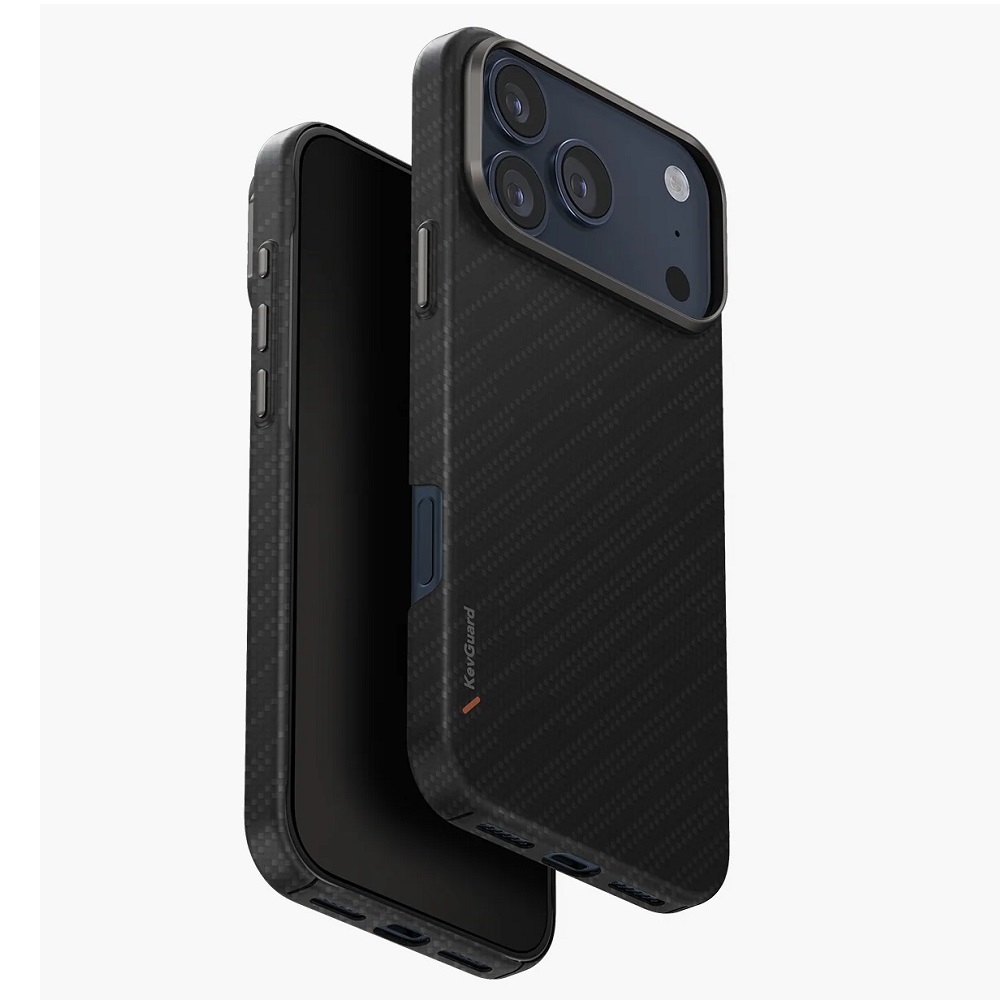 Uniq Keva Edge Slimline Aramid Case For iPhone 17 Pro Black