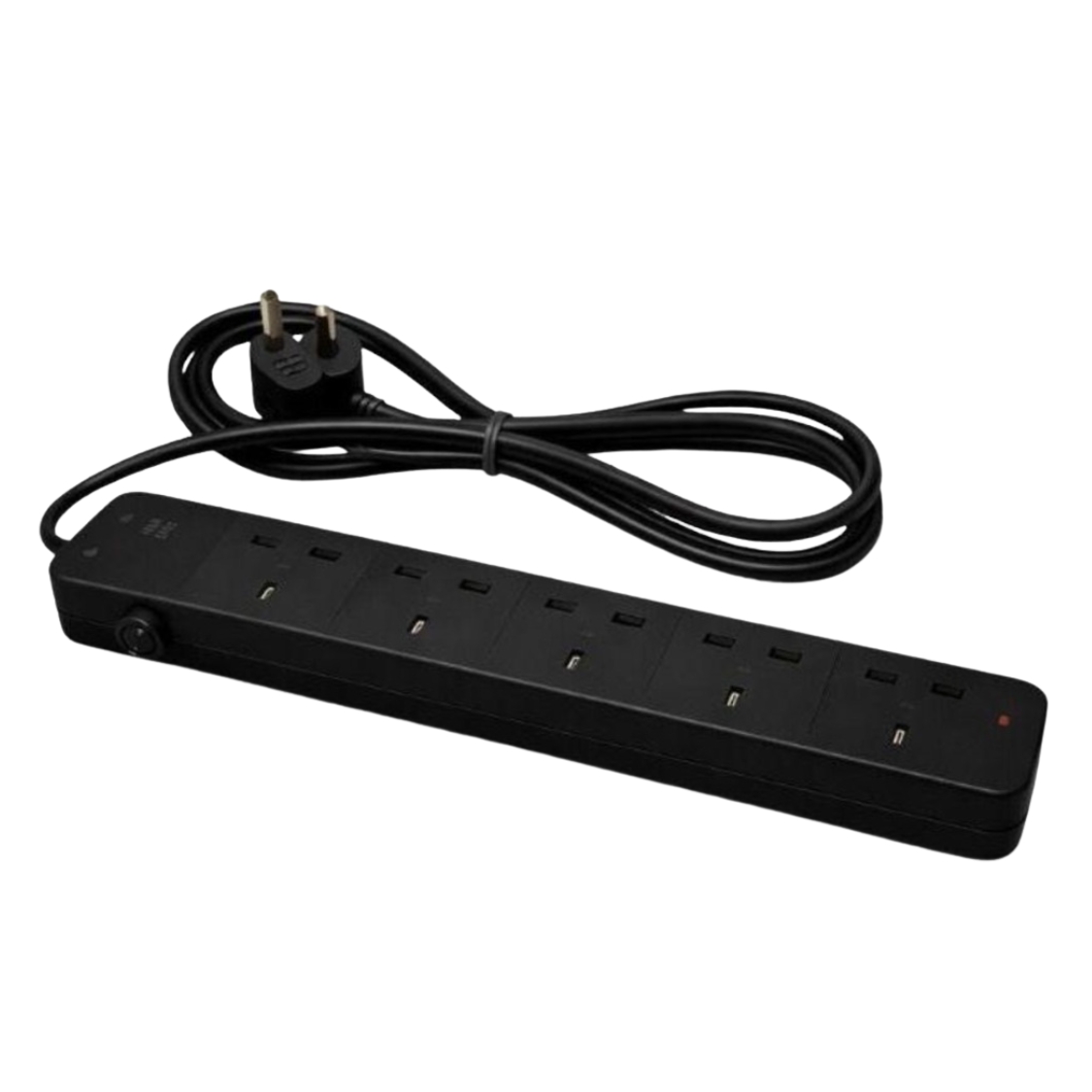 VOLT 5 Way 5M Power Extension E18HQ-BLK 5W-5M Black